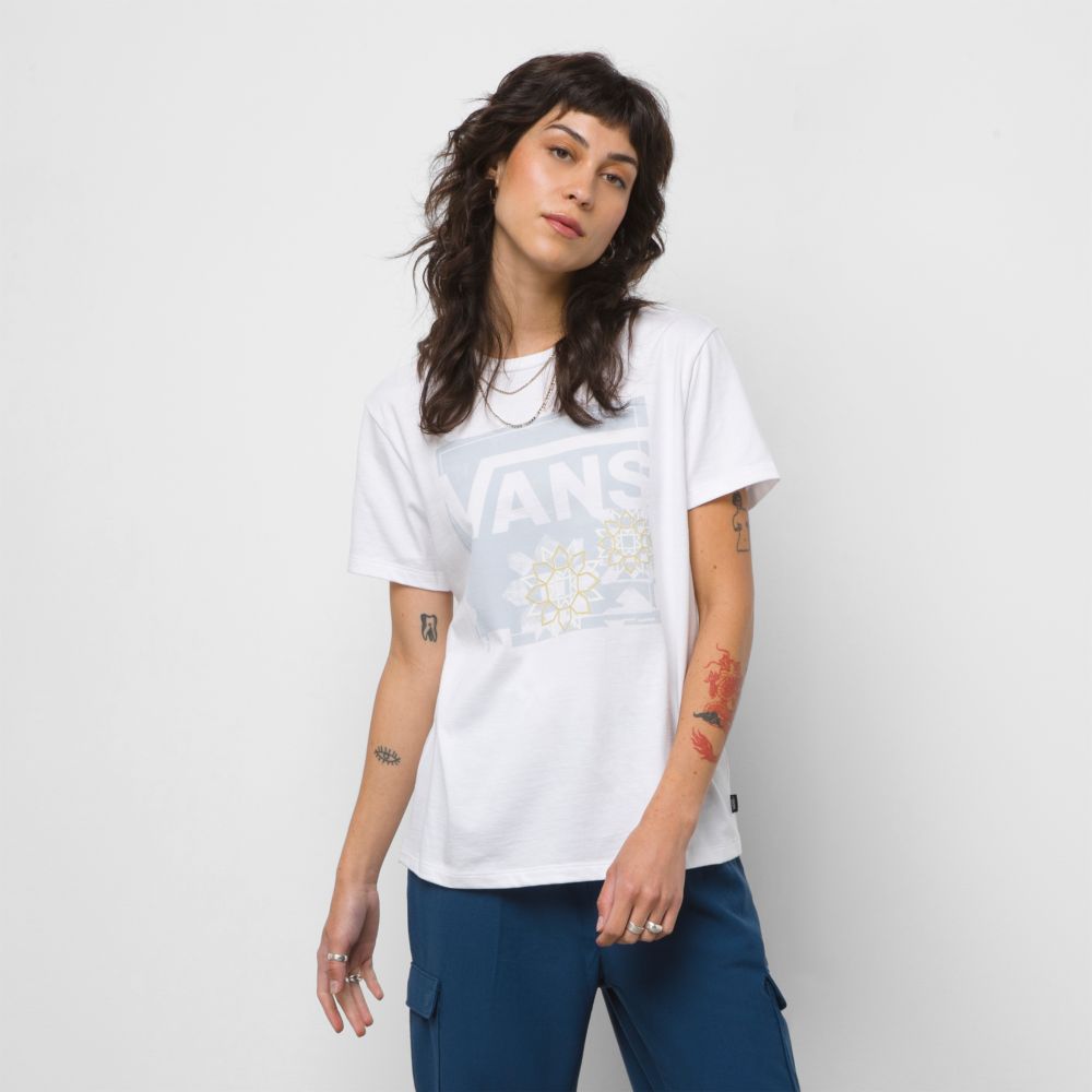 Vans Acadia BFF T-shirt Dam Vita | 03794SFHV