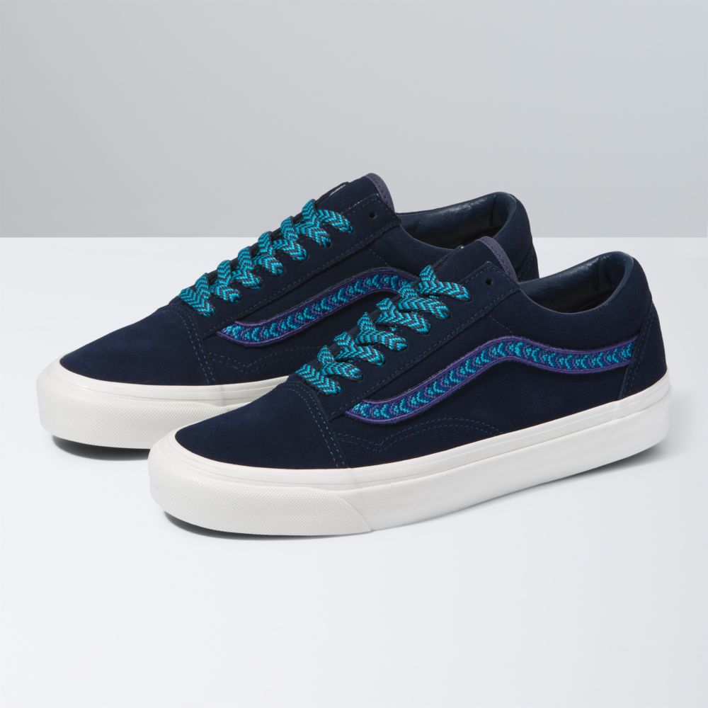 Vans Anaheim Factory Old Skool 36 DX Classic Herr Marinblå Blå Turkos | 73641JXIB