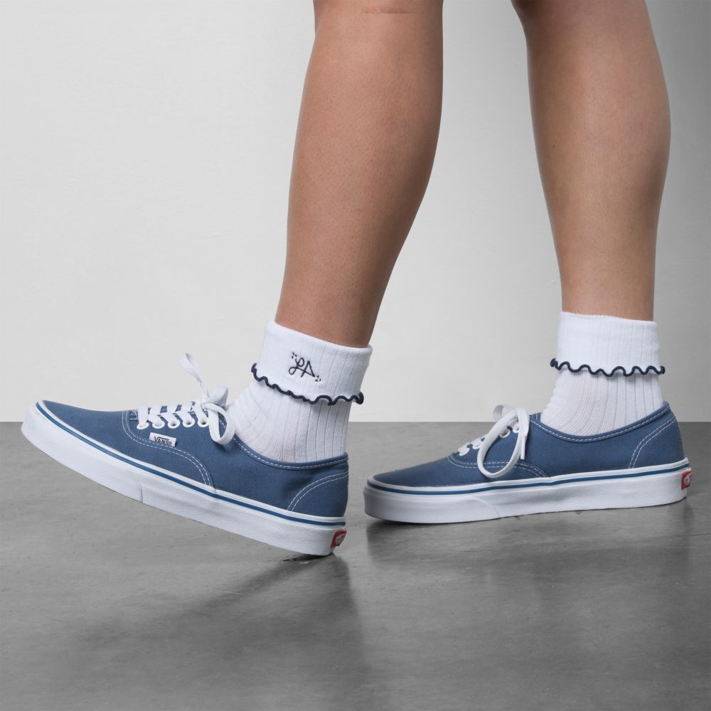 Vans Armanto Ruffled Strumpor Herr Vita | 13298QFMI