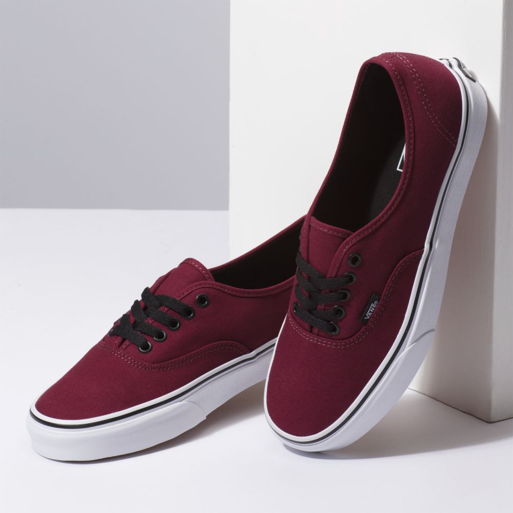 Vans Authentic Classic Dam Röda Svarta | 49608ZMEU