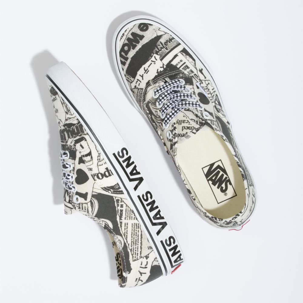 Vans Authentic Classic Dam Svarta Vita | 67859ZCTX