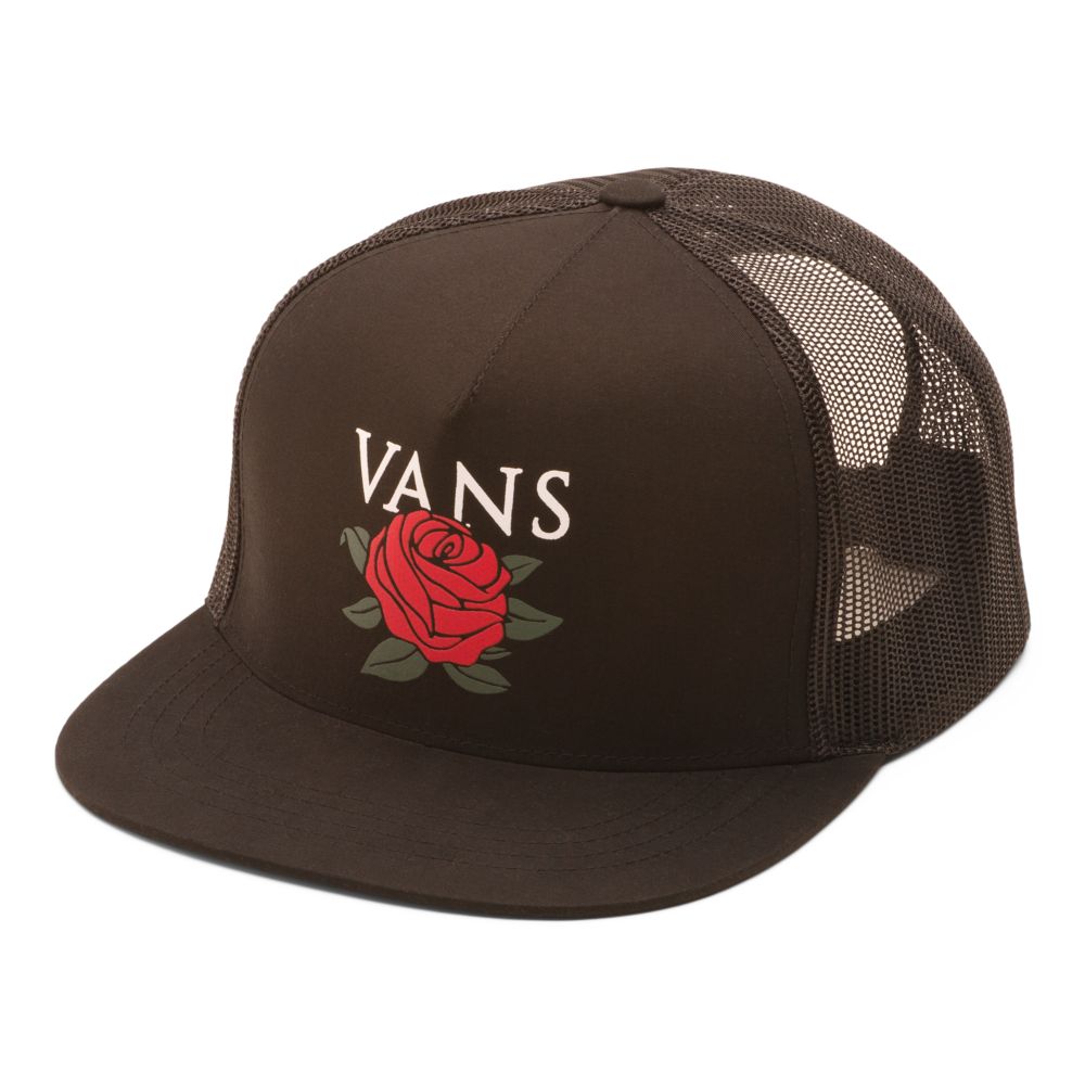 Vans Authentic Rose Trucker Hatt Herr Svarta | 02945HQXL