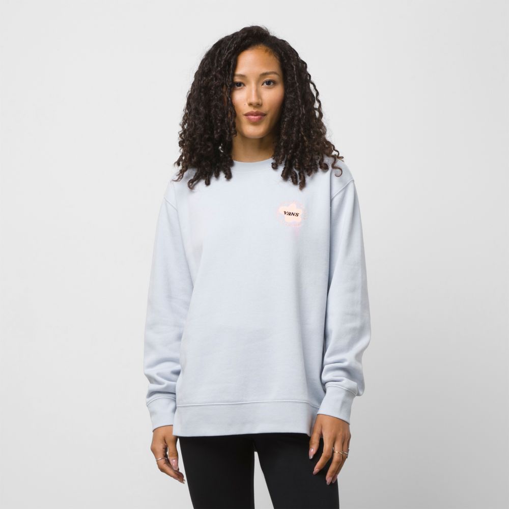 Vans Bloomshine BFF Crew Hoodie Dam Grå | 30267BLUP