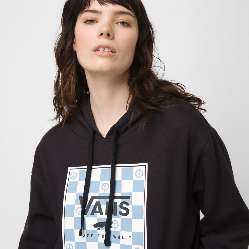 Vans Boxed In BFF Hoodie Dam Svarta | 15726YGAN