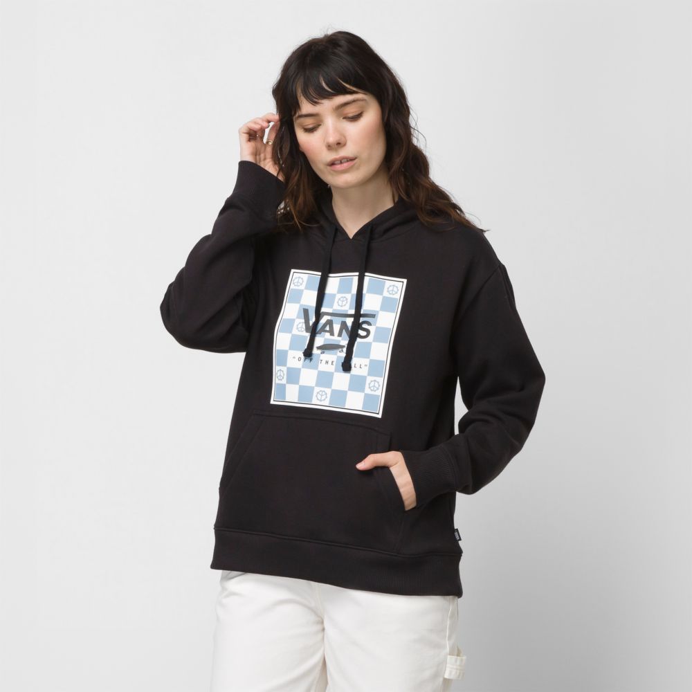 Vans Boxed In BFF Hoodie Dam Svarta | 15726YGAN