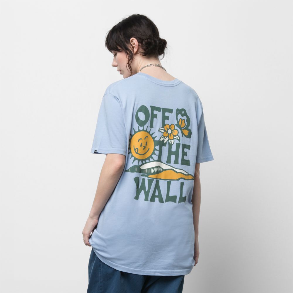 Vans Brighter Daze T-shirt Herr Blå | 45207GFET