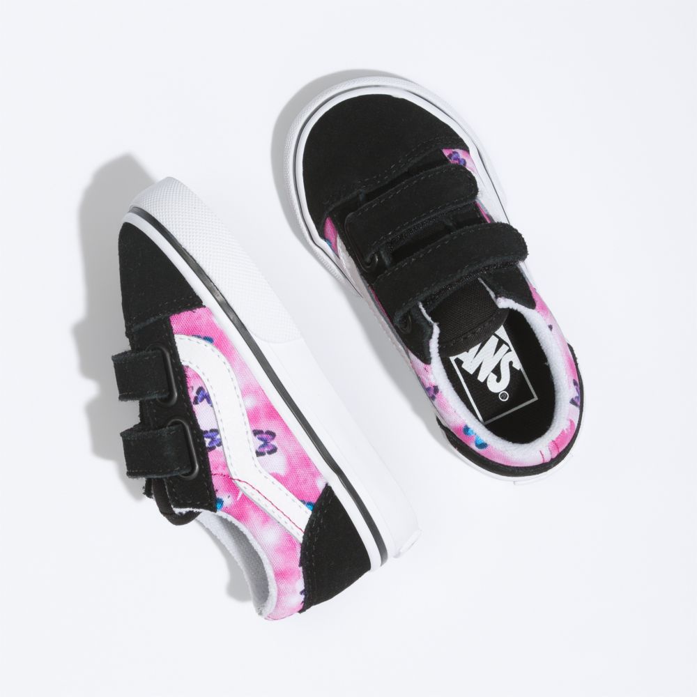 Vans Butterfly Dream Old Skool V Classic Barn Fuchsia Röda Vita | 93524UQWN