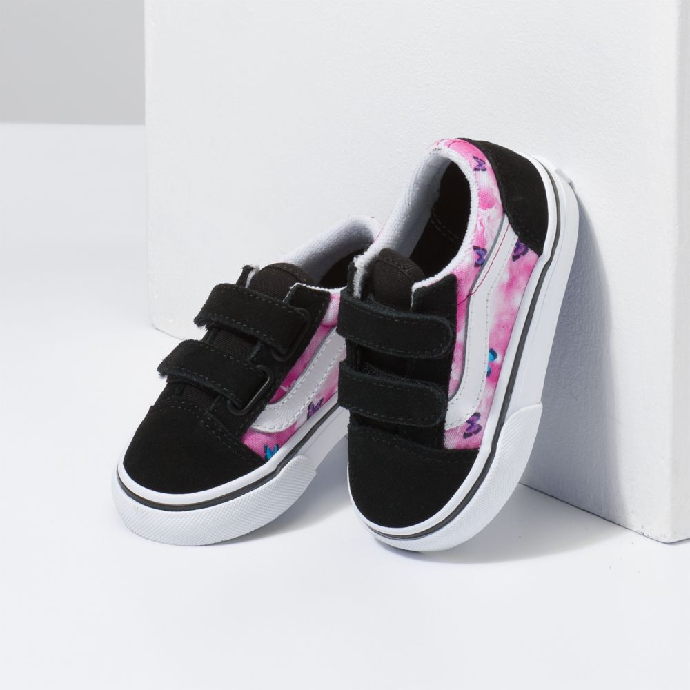 Vans Butterfly Dream Old Skool V Classic Barn Fuchsia Röda Vita | 93524UQWN