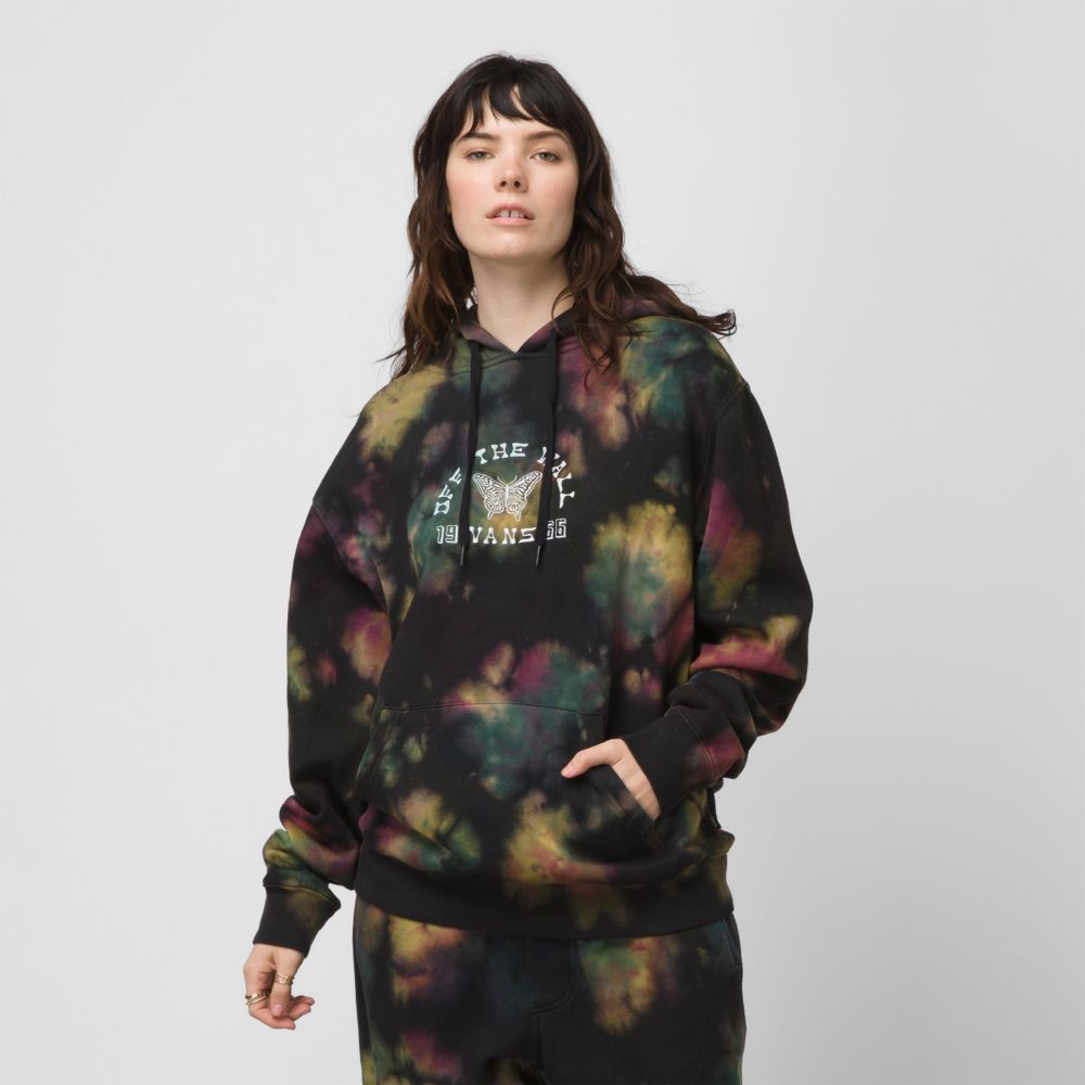 Vans Butterfly Tie Dye Hoodie Herr Lila Mörkturkos | 46150KQUC