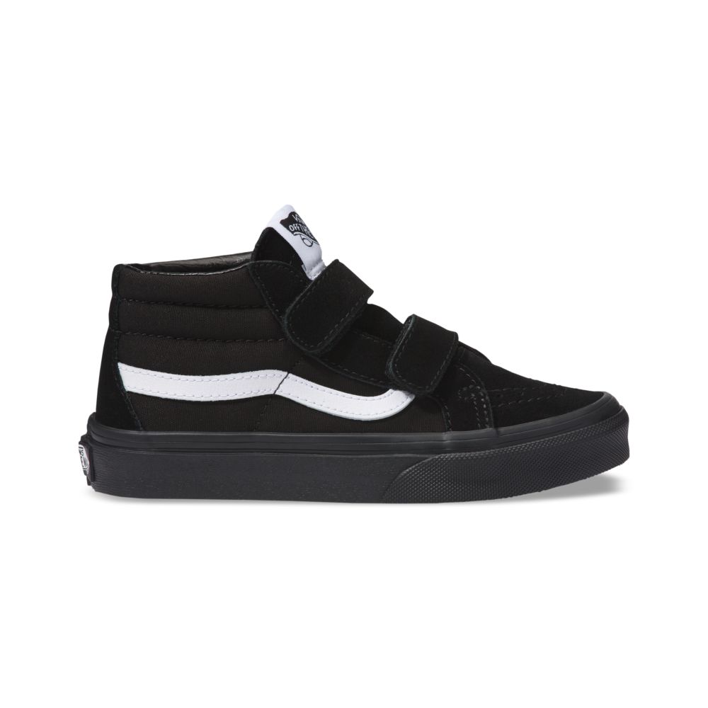 Vans Canvas Mocka Sk8-Mid Reissue V Classic Barn Svarta Svarta | 50324PUSQ