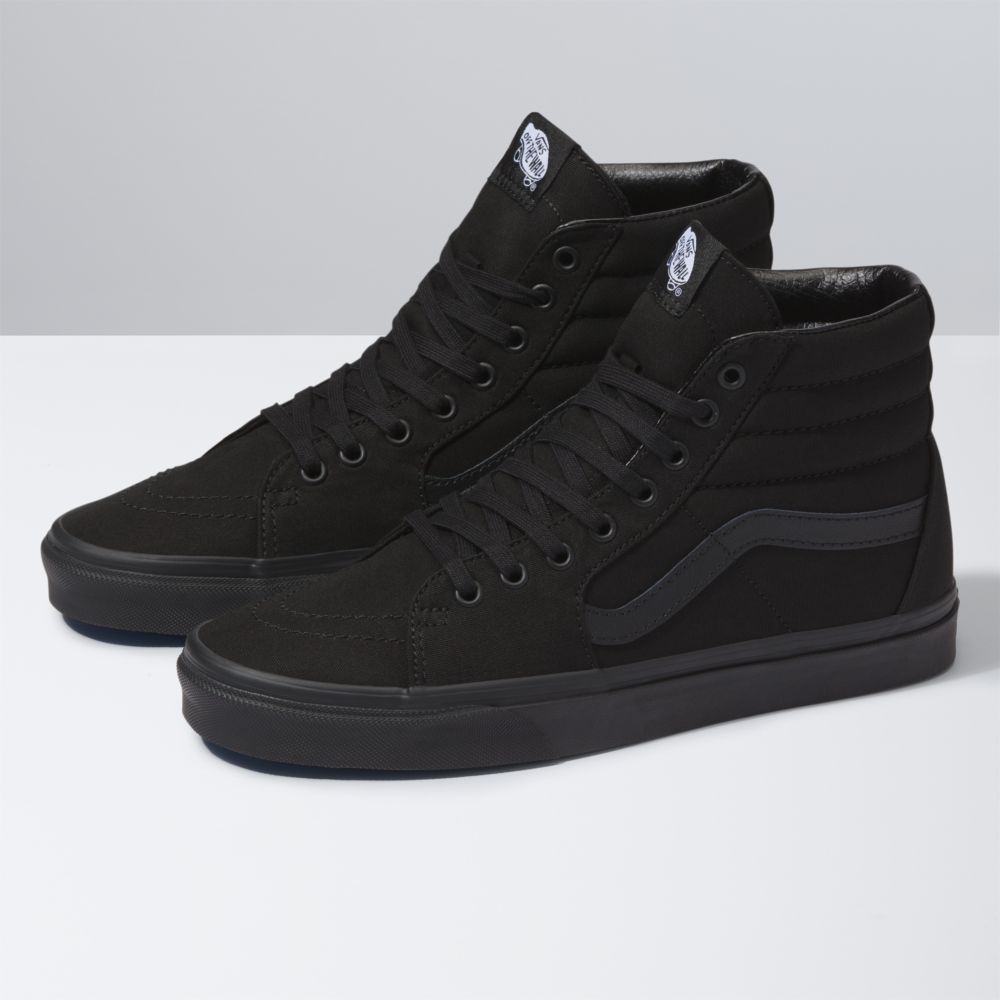 Vans Canvas Sk8-Hi Classic Dam Svarta Svarta Svarta | 89207TOHF