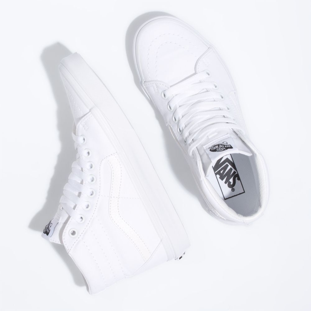 Vans Canvas Sk8-Hi Classic Dam Vita | 41208UQNP