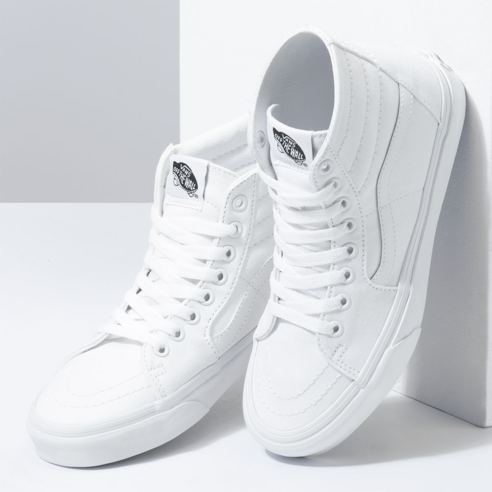 Vans Canvas Sk8-Hi Tapered Classic Dam Vita | 46083LQBD