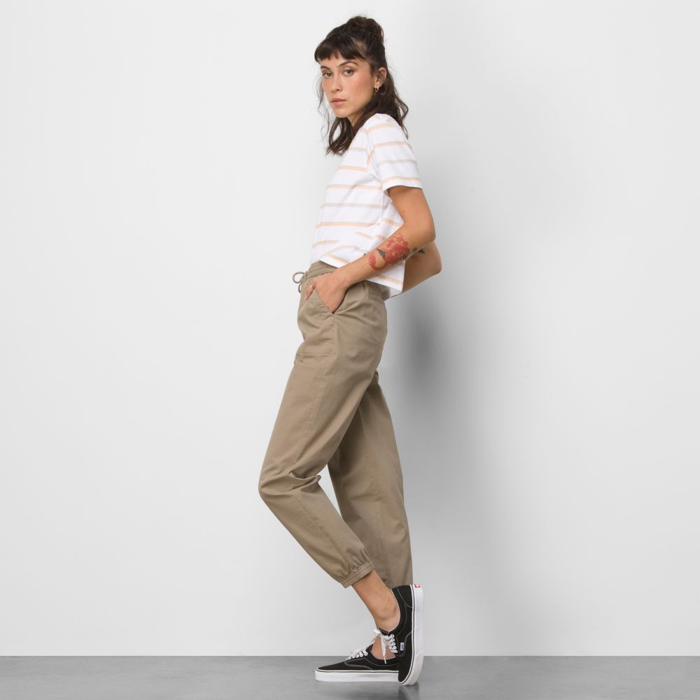 Vans Chamber Sweatpants Dam Khaki | 52348ZITB