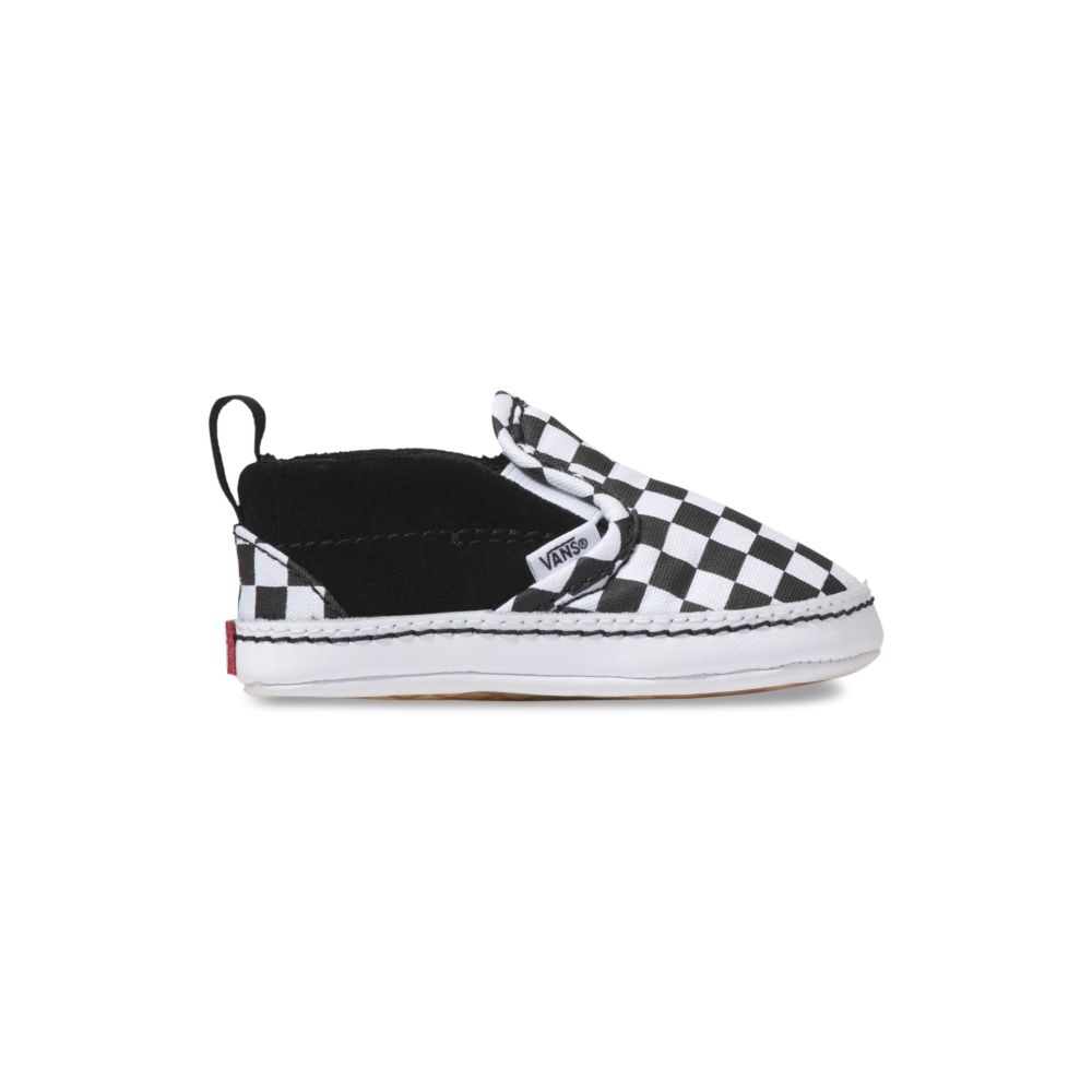 Vans Checker V Classic Barn Svarta Vita | 12984KOYW