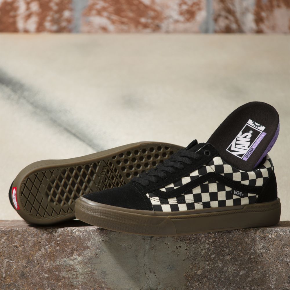 Vans Checkerboard BMX Old Skool Skateskor Dam Svarta Mörk | 17420GWBI