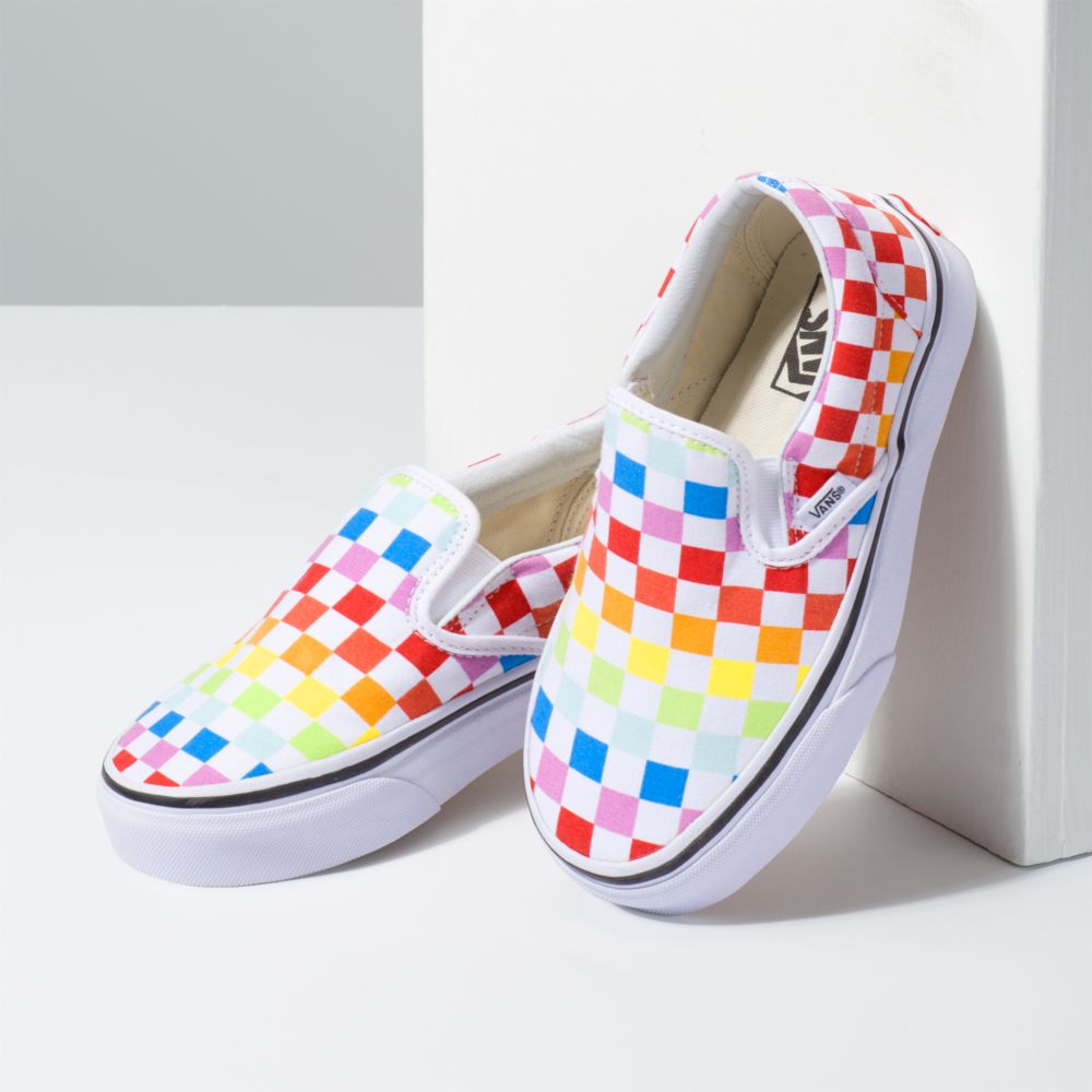 Vans Checkerboard Classic Barn Olika Färger Vita | 10684EWUC