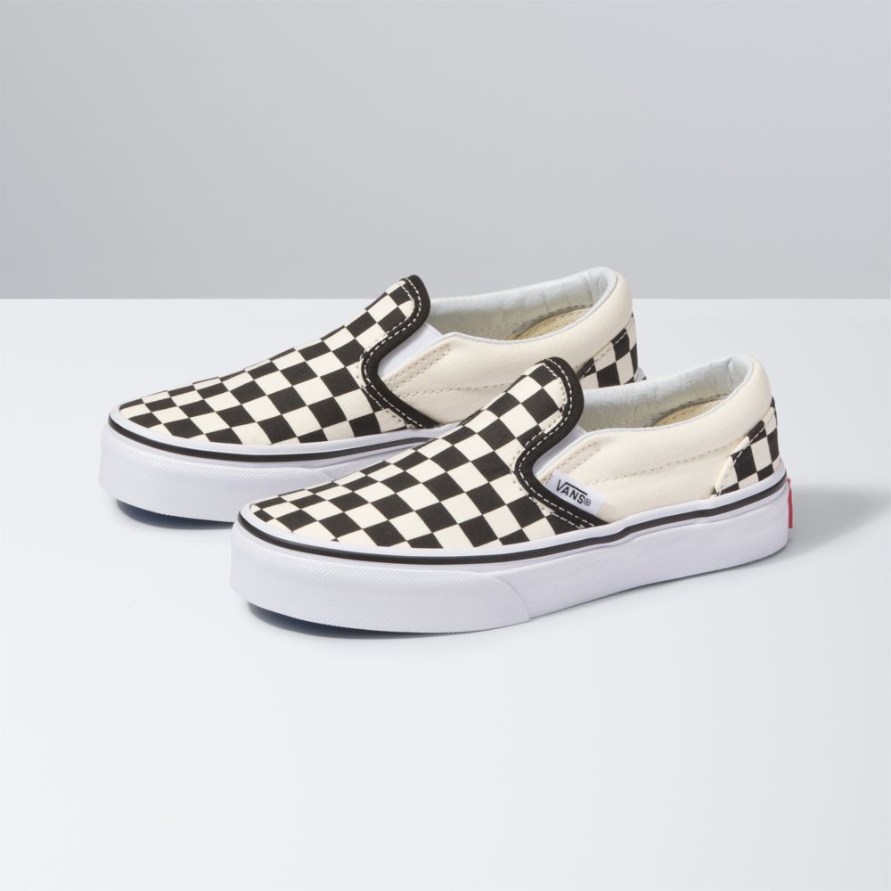 Vans Checkerboard Classic Barn Svarta Vita | 95413UIVK