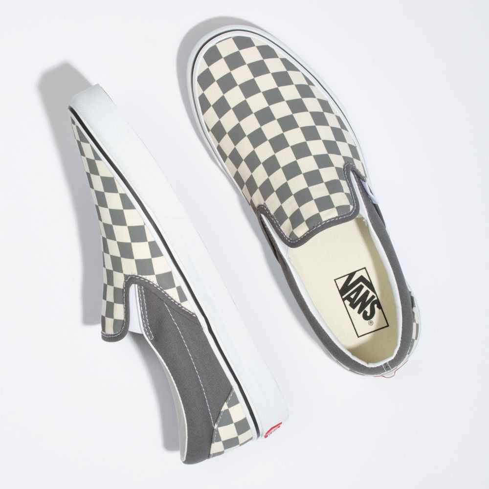 Vans Checkerboard Classic Dam Blå Grå Vita | 09281FIGD