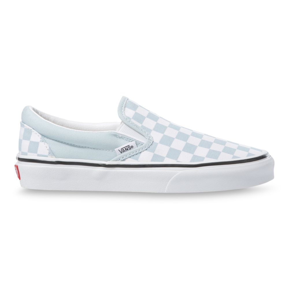 Vans Checkerboard Classic Dam Blå Vita | 72508XACE