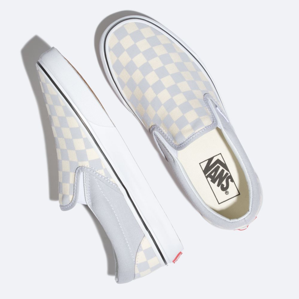 Vans Checkerboard Classic Dam Grå Vita | 63045JYUN