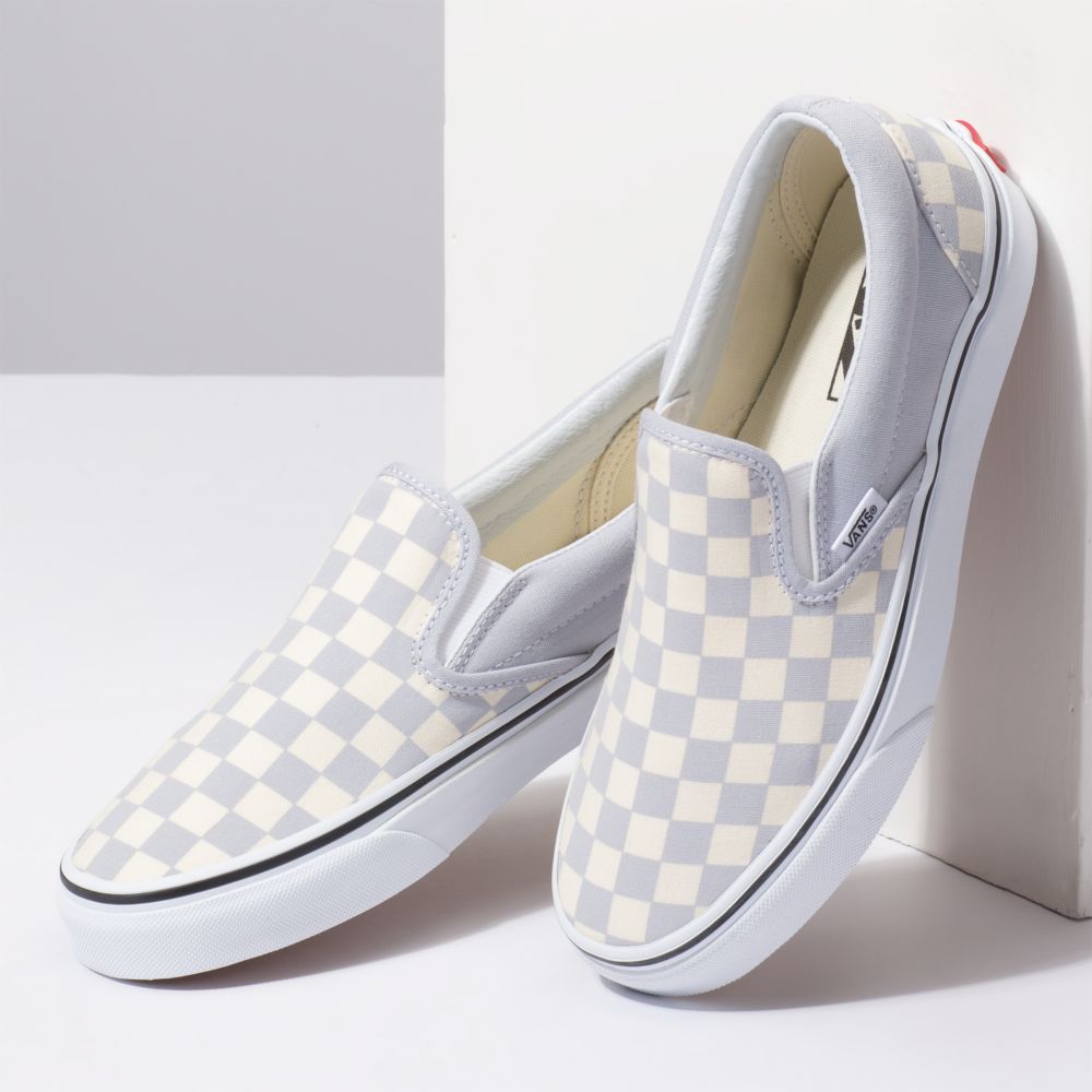 Vans Checkerboard Classic Dam Grå Vita | 63045JYUN