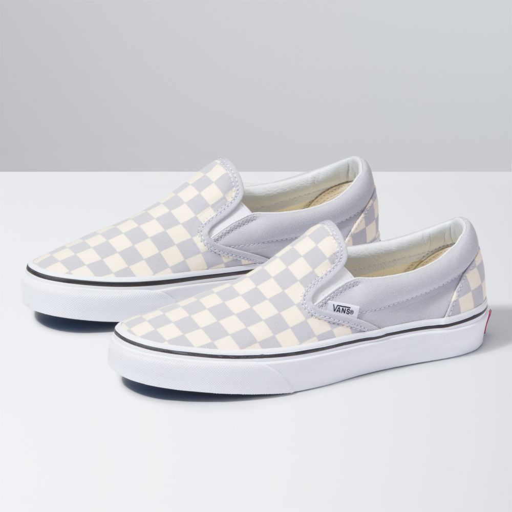 Vans Checkerboard Classic Dam Grå Vita | 63045JYUN