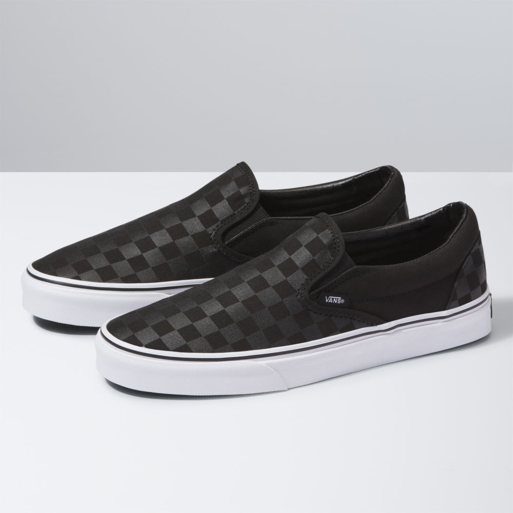 Vans Checkerboard Classic Dam Svarta Svarta | 67254FPUW