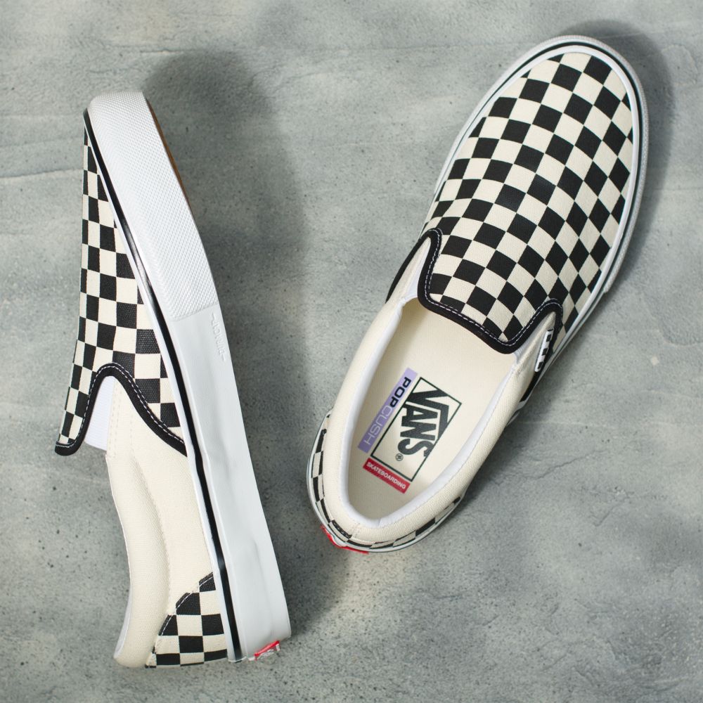 Vans Checkerboard Classic Dam Svarta Vita | 78953STHM