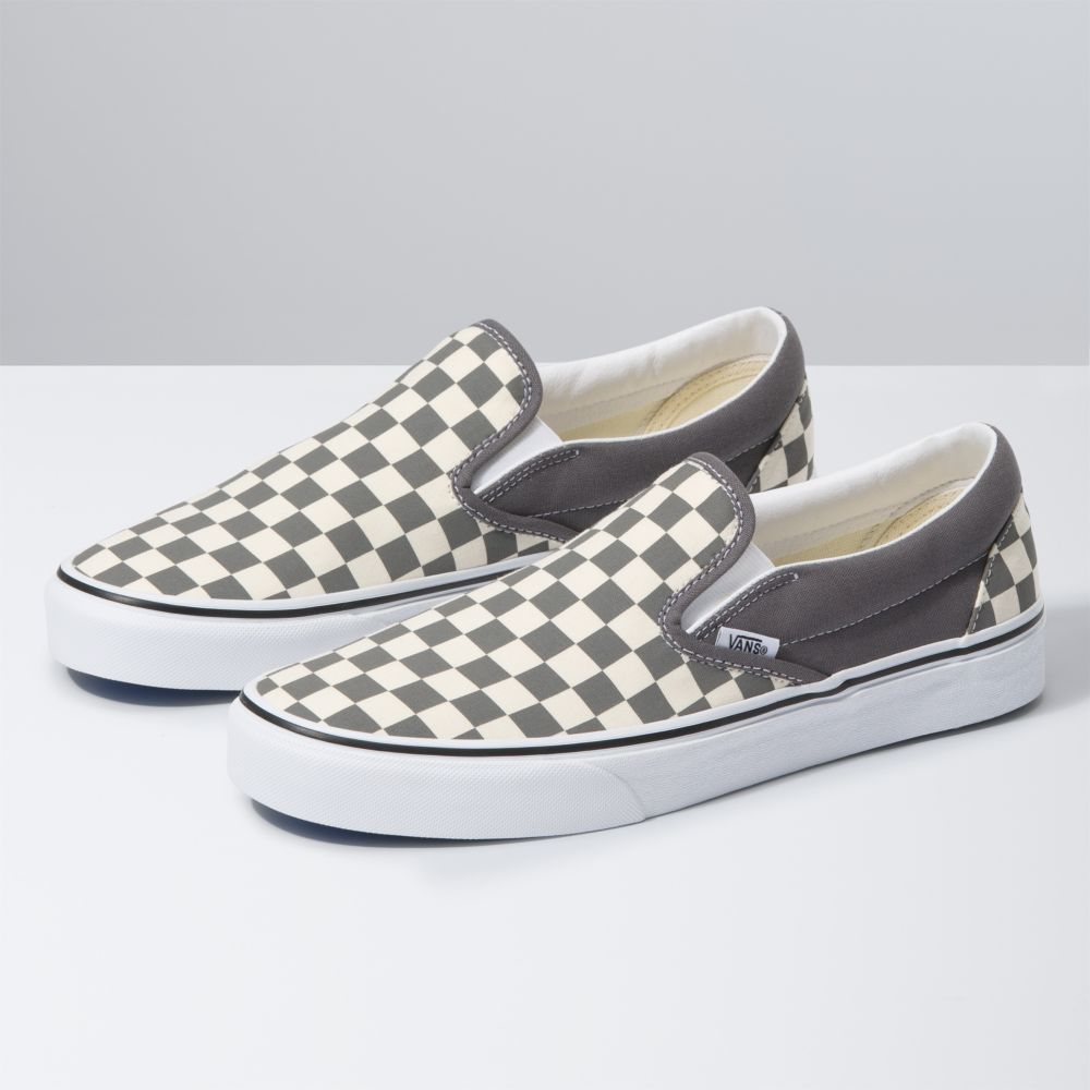 Vans Checkerboard Classic Herr Blå Grå Vita | 20147NGYK