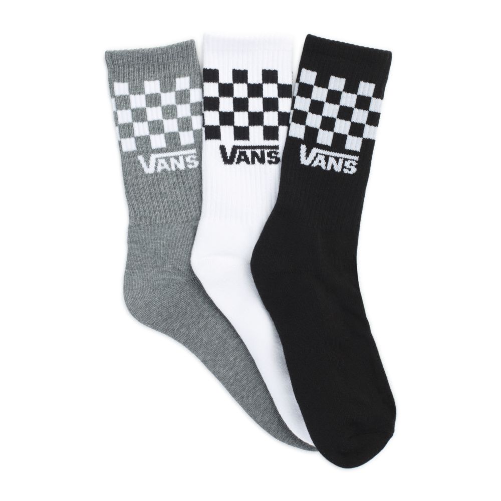 Vans Checkerboard Crew 3 Pack Strumpor Herr Olika Färger | 52048WENQ