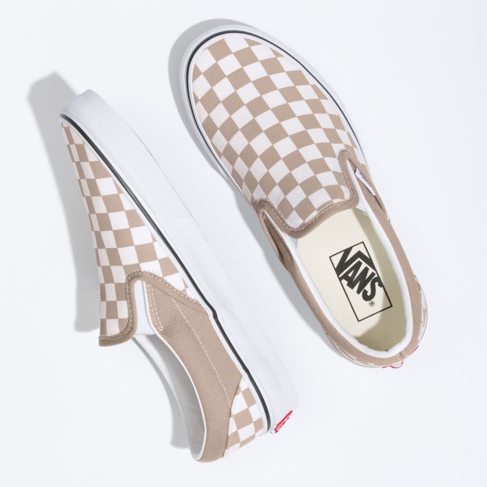 Vans Checkerboard Klassiska Classic Dam Vita | 95372ZGTN