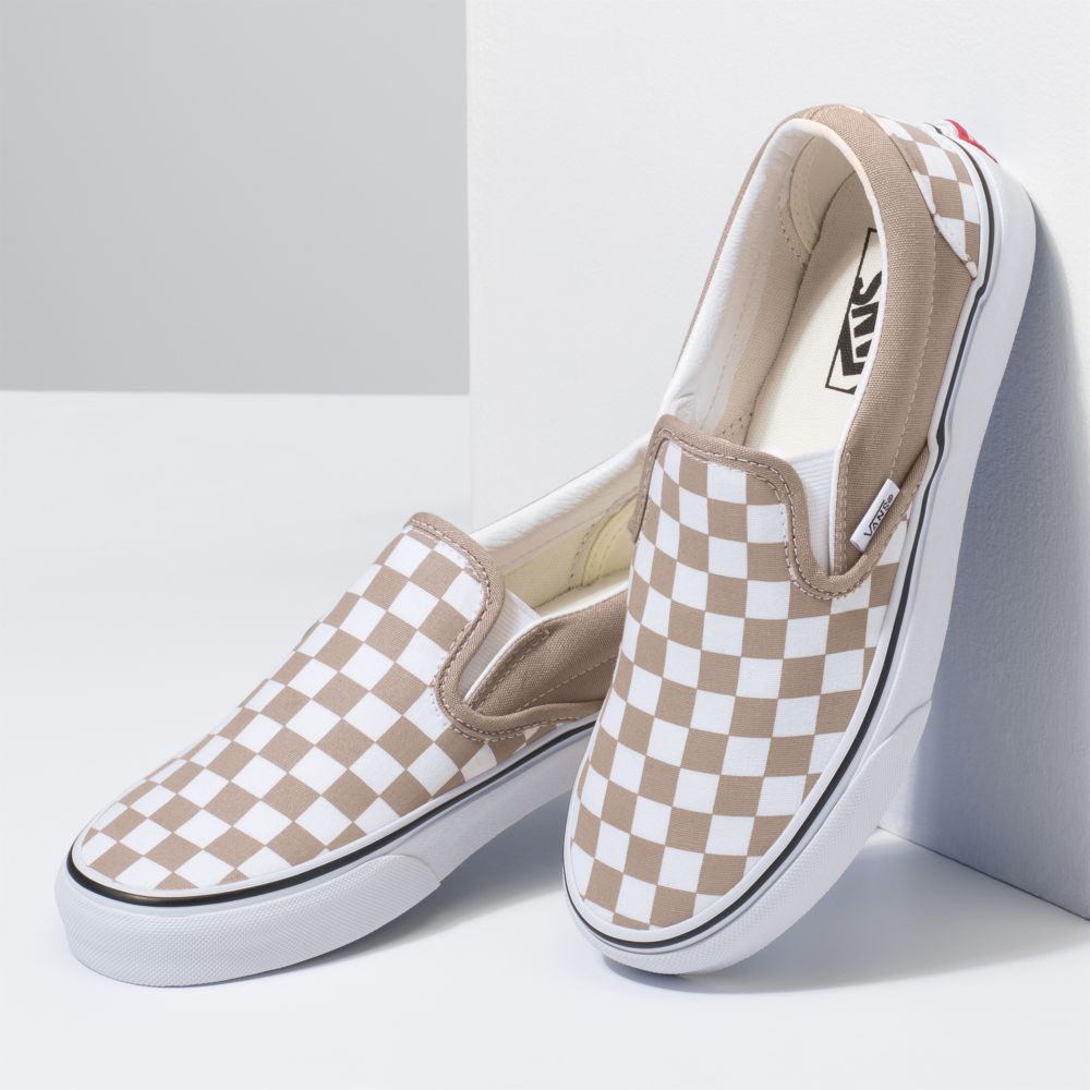 Vans Checkerboard Klassiska Classic Dam Vita | 95372ZGTN