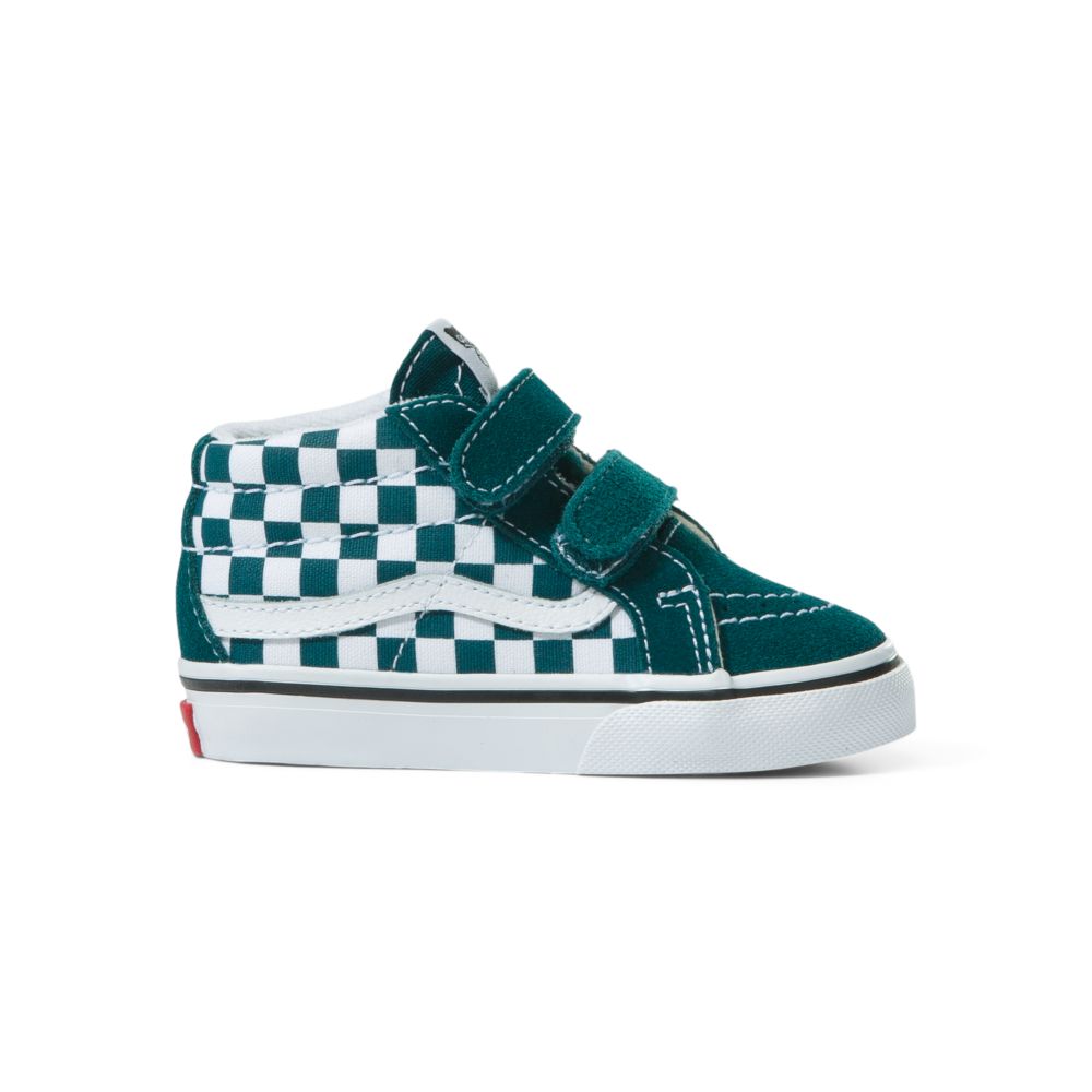 Vans Checkerboard Sk8-Mid Reissue V Classic Dam Mörkturkos | 13748NVUX