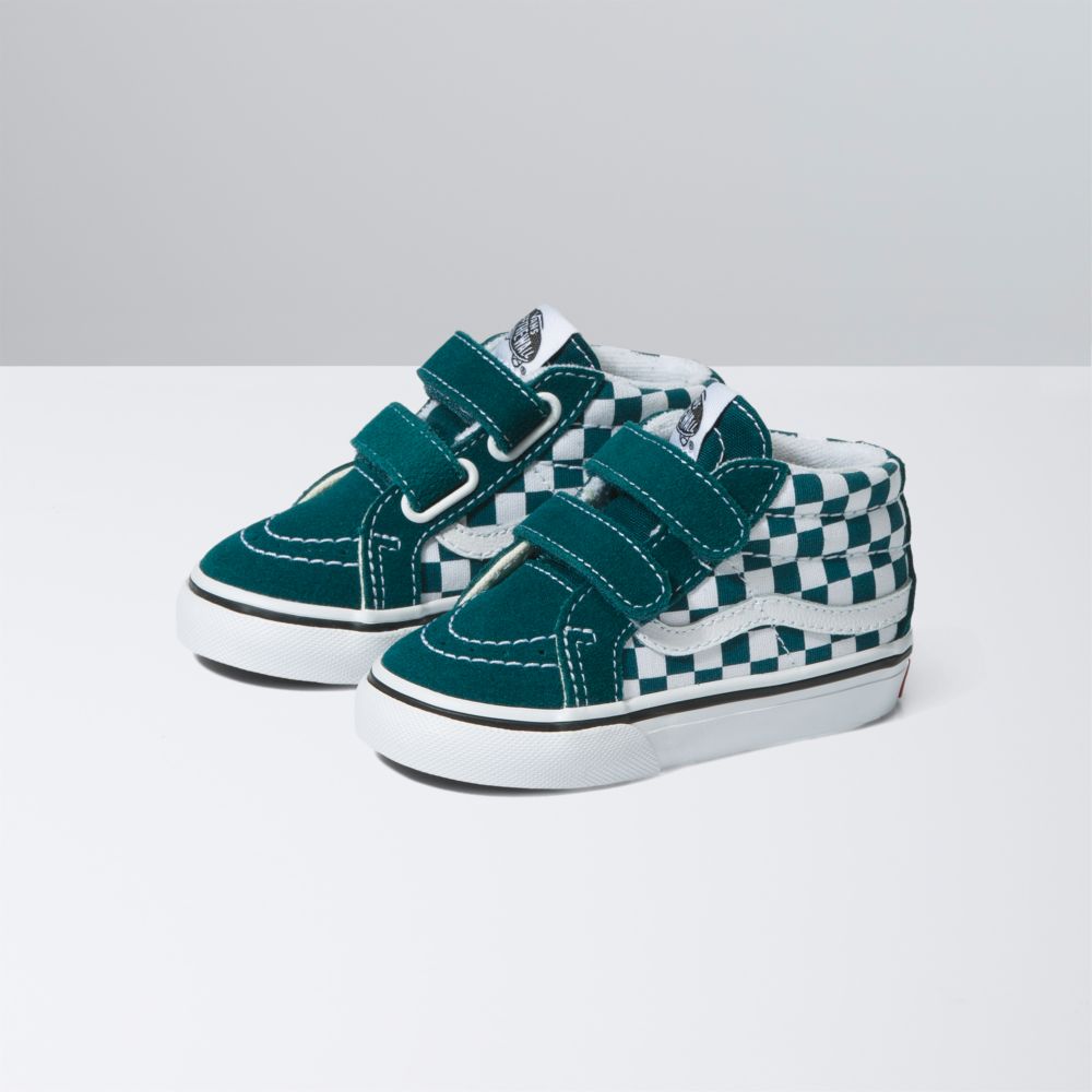 Vans Checkerboard Sk8-Mid Reissue V Classic Dam Mörkturkos | 13748NVUX