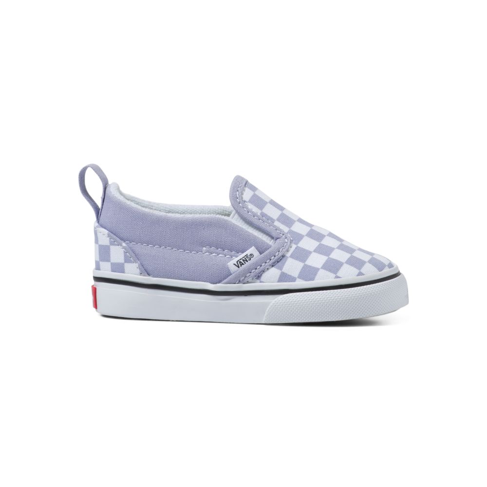 Vans Checkerboard V Classic Barn Lavendel Vita | 02653QWPF