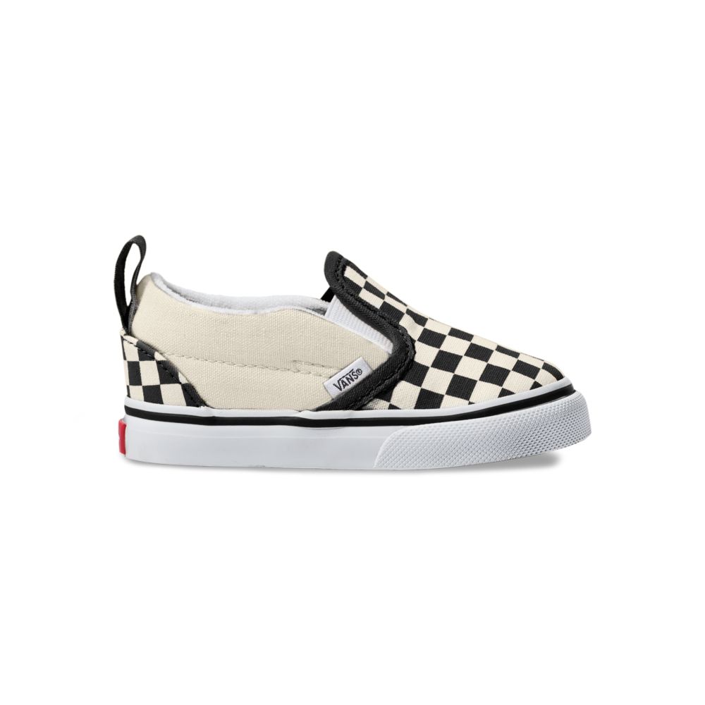 Vans Checkerboard V Classic Barn Svarta Vita | 54023JOFD