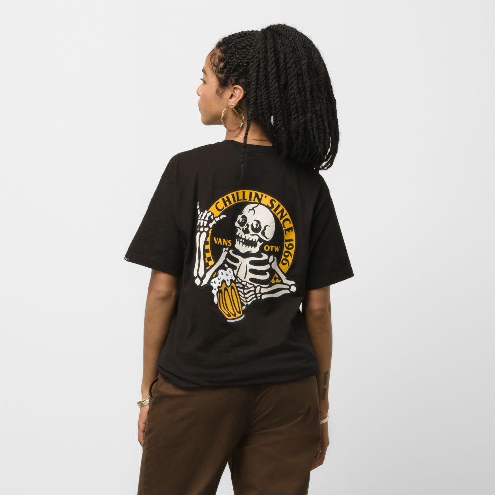 Vans Chillin Since 66 T-shirt Herr Svarta | 68250QVLR