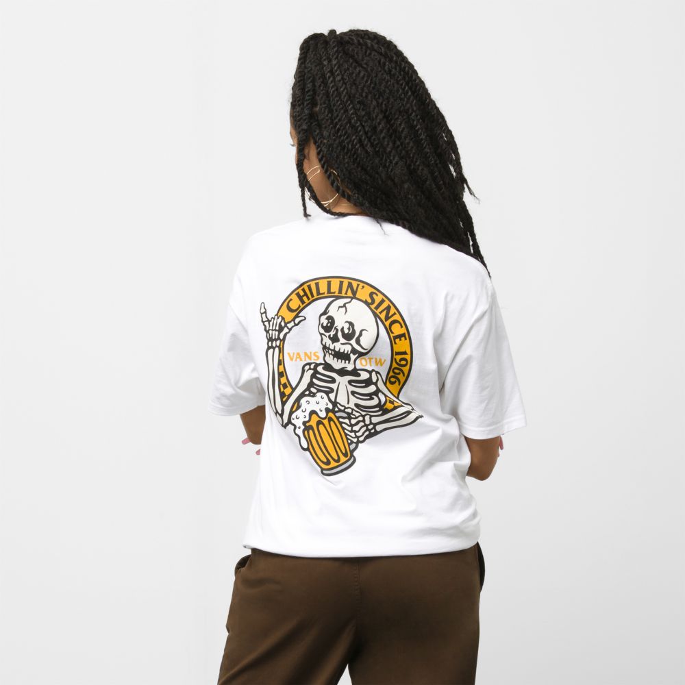 Vans Chillin Since 66 T-shirt Herr Vita | 30728UHVS