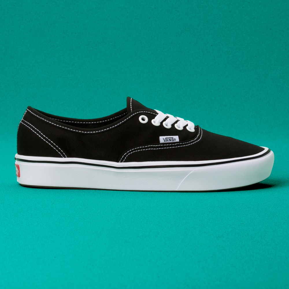 Vans ComfyCush Authentic Classic Dam Svarta Vita | 57024KNDO