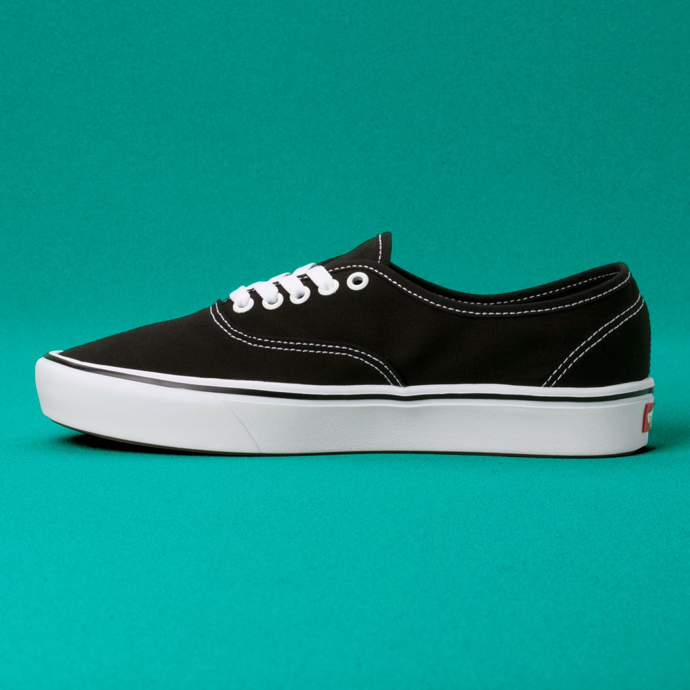 Vans ComfyCush Authentic Classic Dam Svarta Vita | 57024KNDO