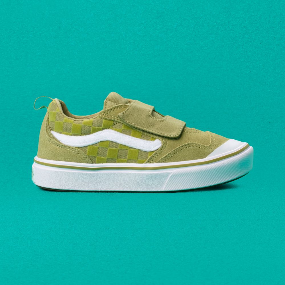 Vans ComfyCush New Skool V Classic Barn Olivgröna | 03954FJZT