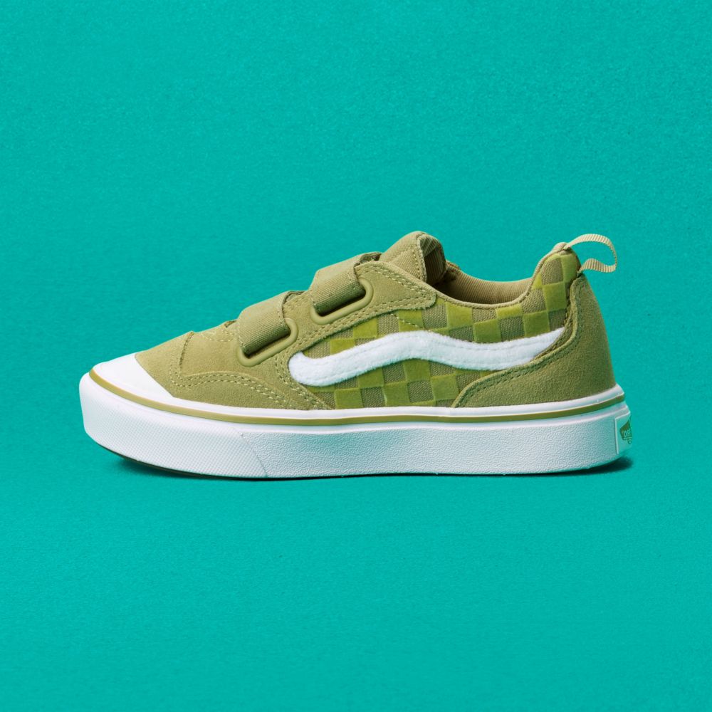 Vans ComfyCush New Skool V Classic Barn Olivgröna | 03954FJZT