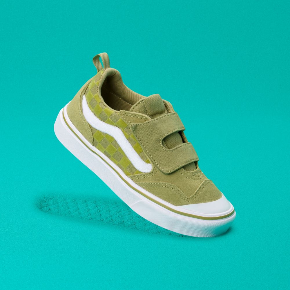 Vans ComfyCush New Skool V Classic Barn Olivgröna | 03954FJZT