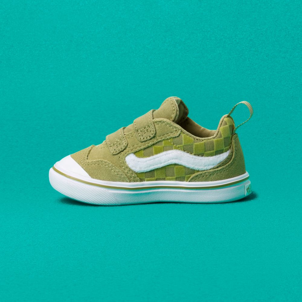 Vans ComfyCush New Skool V Classic Barn Olivgröna | 85063HAPK