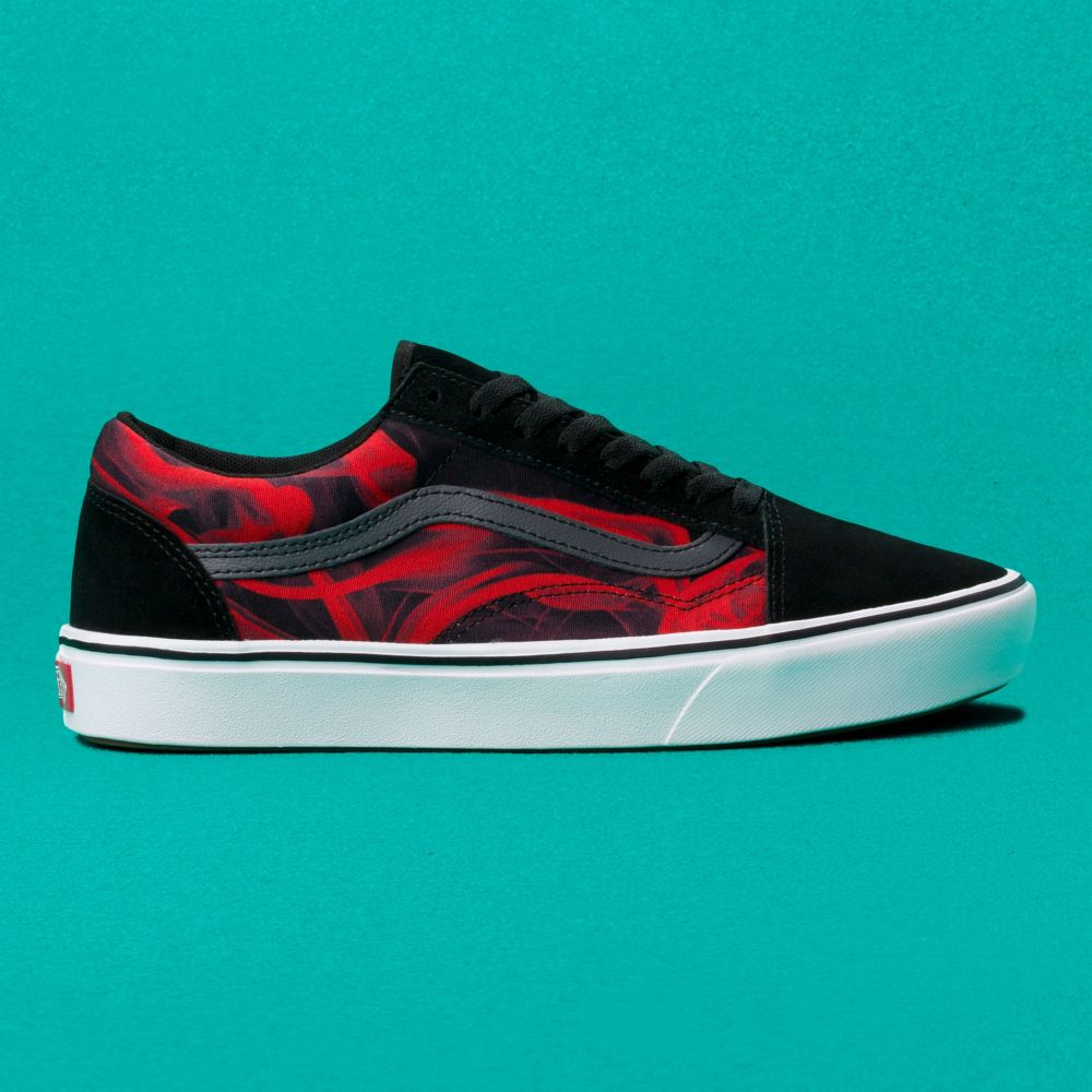 Vans ComfyCush Old Skool Classic Herr Svarta Röda | 83516IPZO