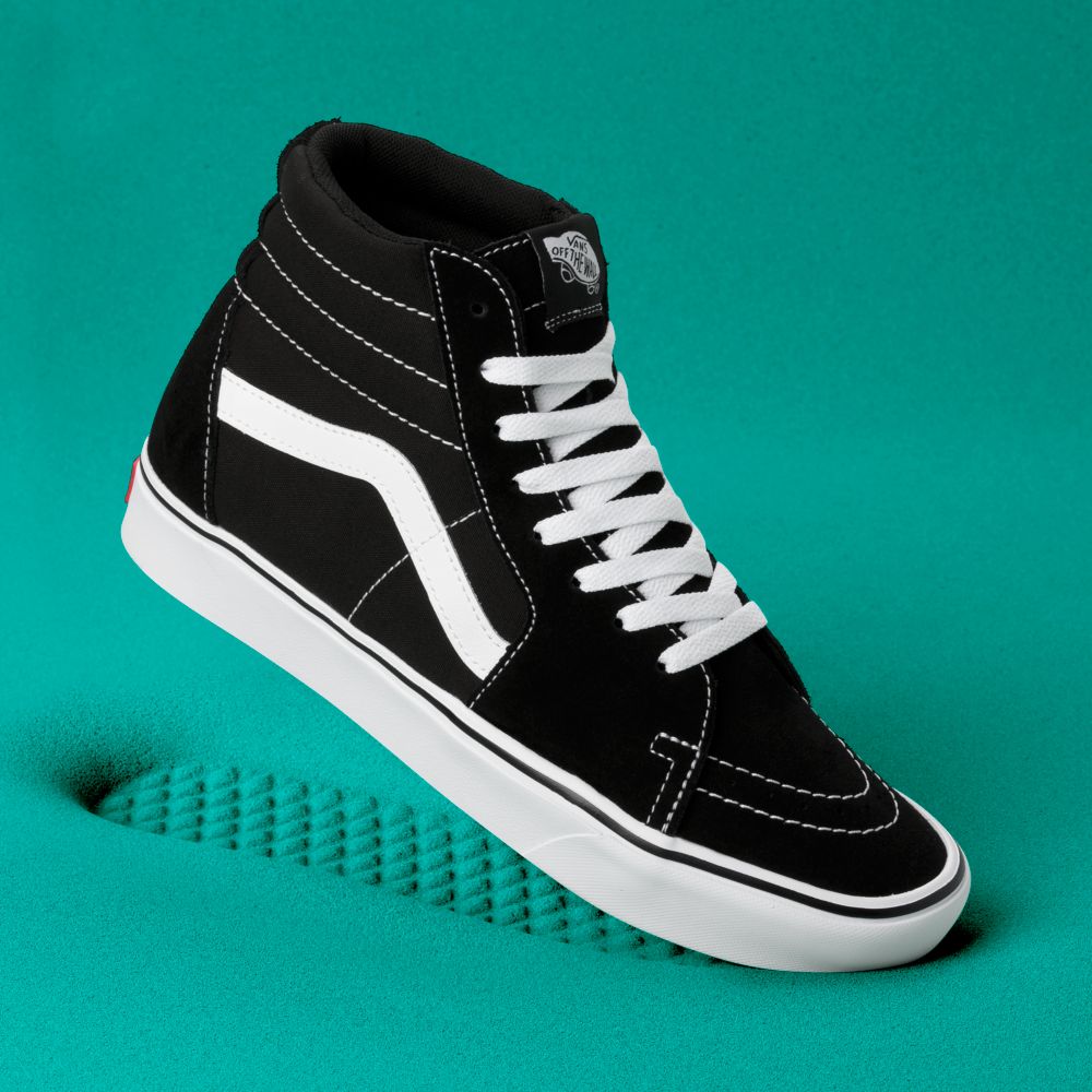 Vans ComfyCush Sk8-Hi Classic Dam Svarta Vita | 29185YBTI