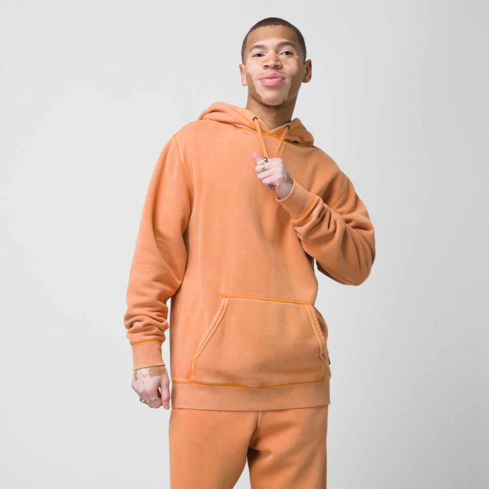 Vans ComfyCush Wash Hoodie Herr Orange | 32156TZLA