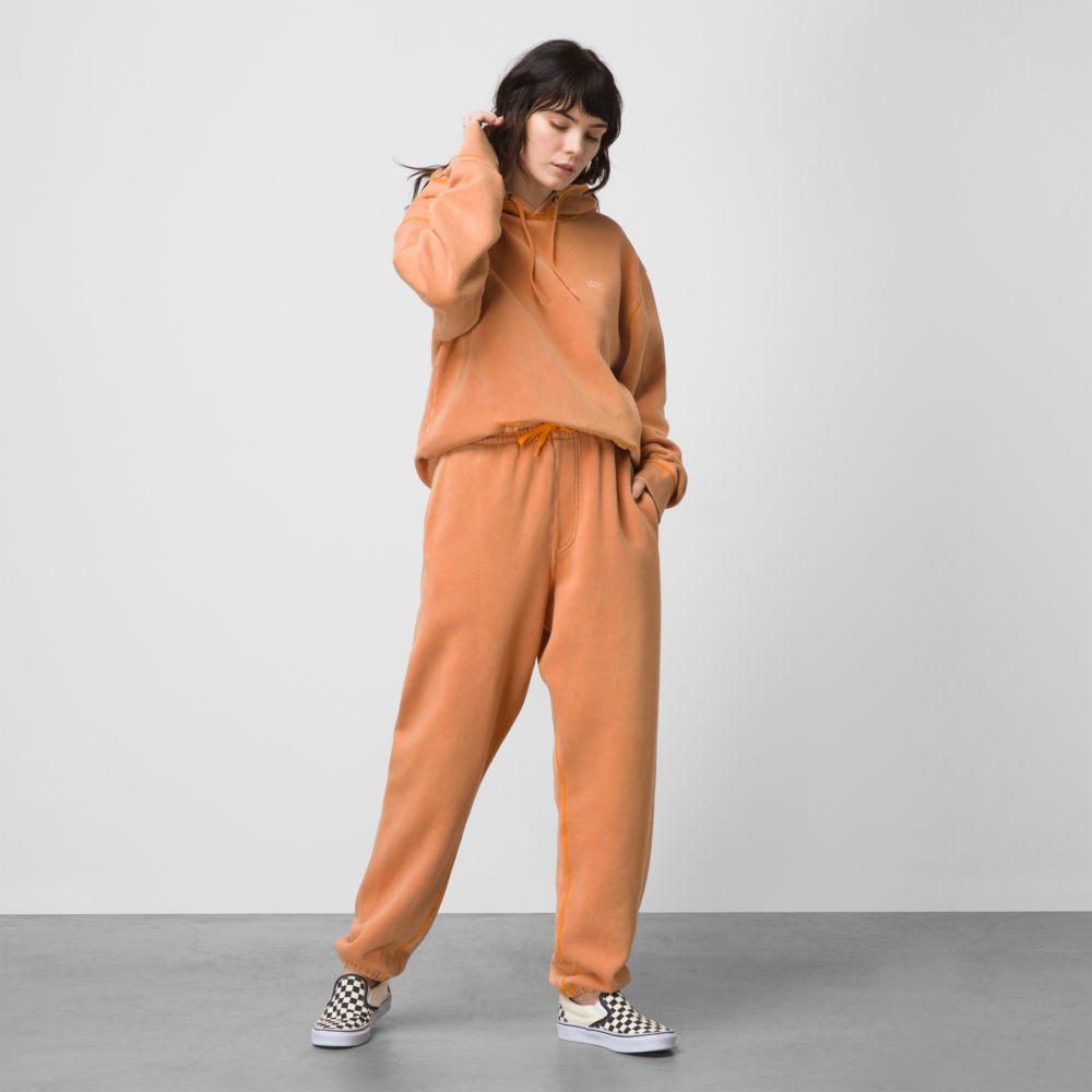 Vans ComfyCush Wash Sweatpants Herr Orange | 96175QUFH