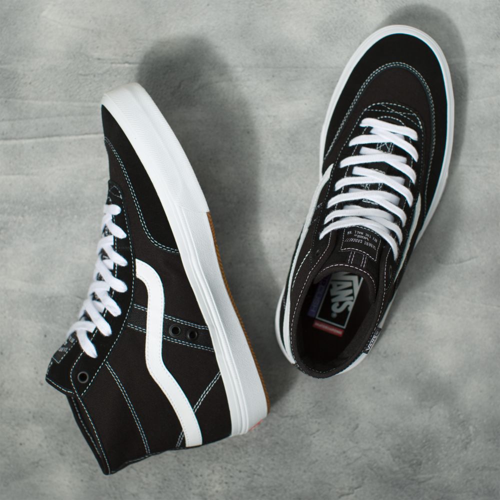 Vans Crockett High Classic Dam Svarta Vita | 76423MTRI